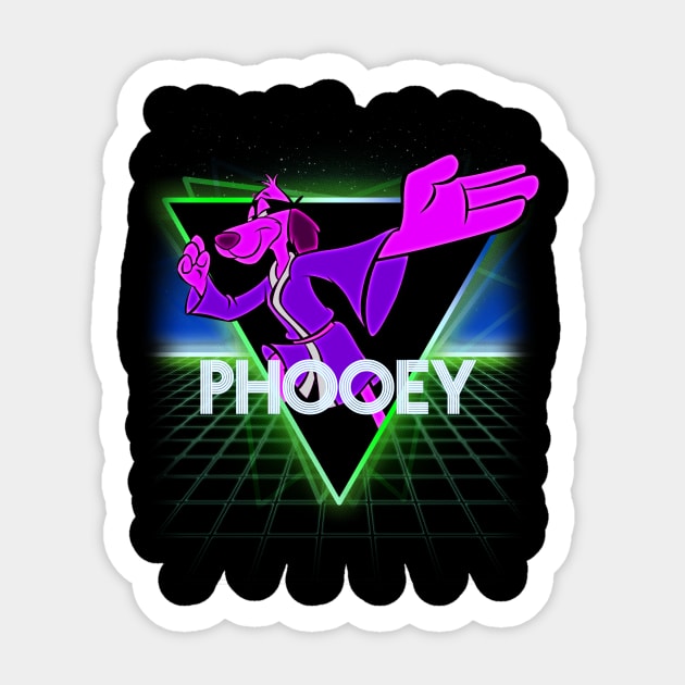 Hong Kong Phooey Retro 80s Neon Landscape Sticker by Bevatron